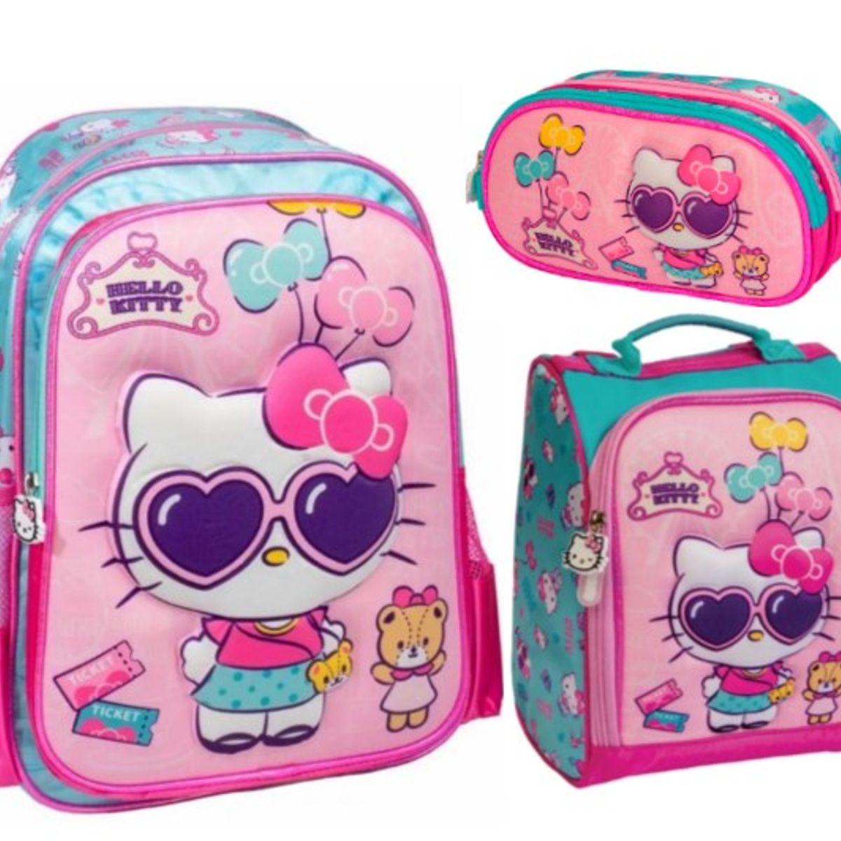 SCOOL - SET MOCHILA SCOOL MAGIC HELLO KITTY 3D PILLOW
