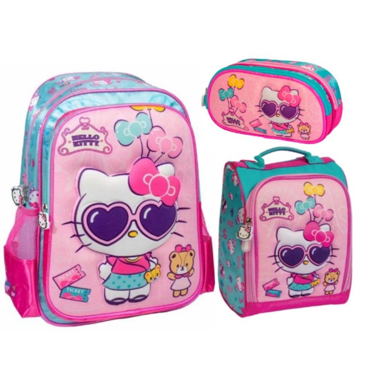 SCOOL - SET MOCHILA SCOOL MAGIC HELLO KITTY 3D PILLOW