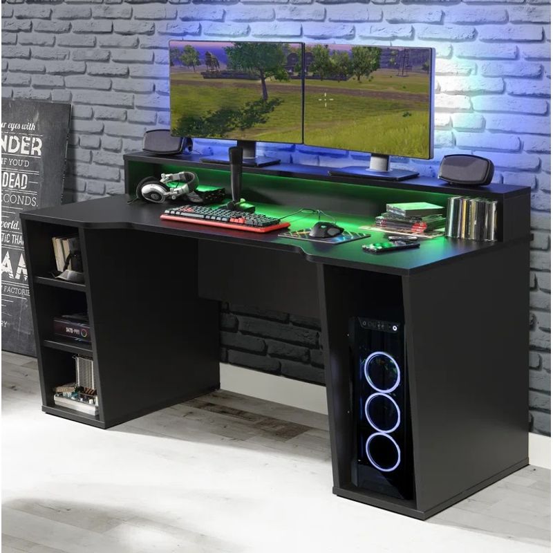GENERICO - Escritorio Gamer Portgas Moderno - Negro
