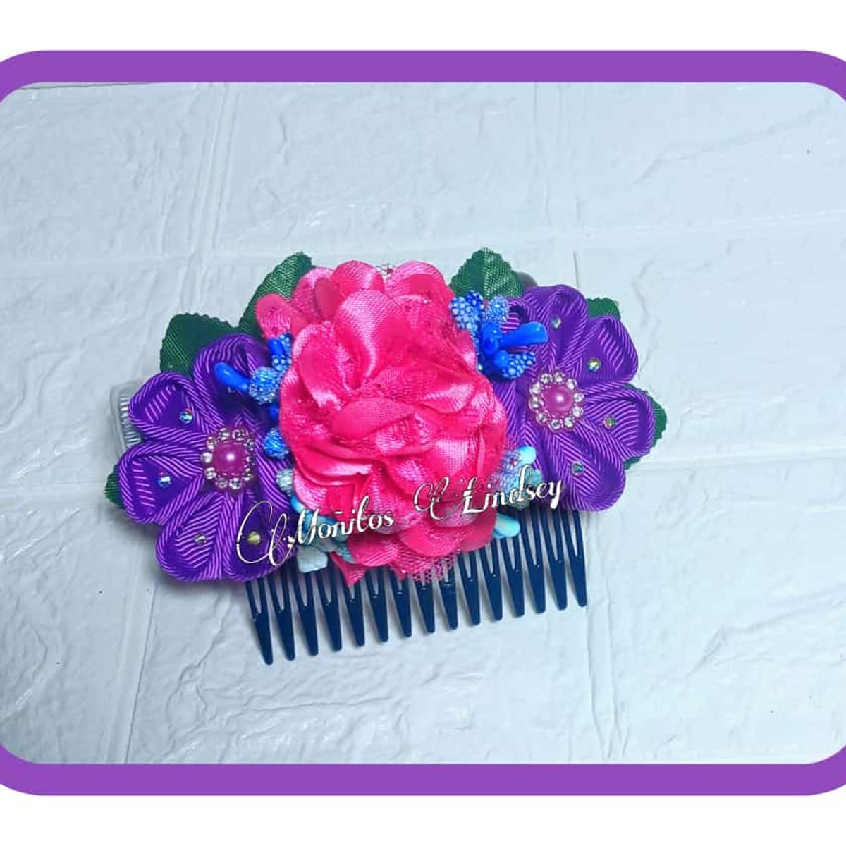 GENERICO - Tocado Flores Peineta- Moñitos Lindsey