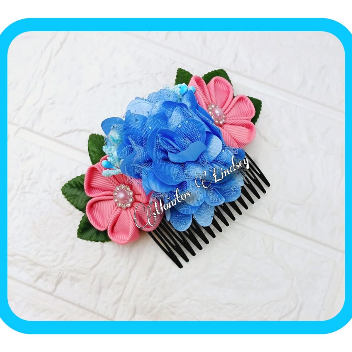 GENERICO - Tocado Flores Peineta- Moñitos Lindsey