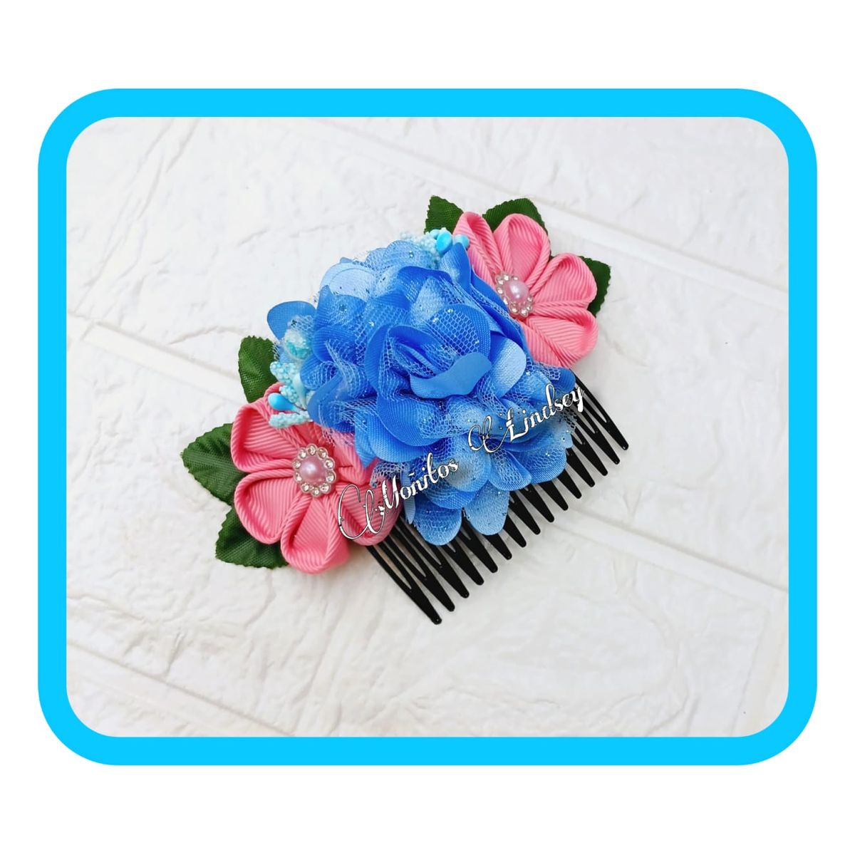 GENERICO - Tocado Flores Peineta- Moñitos Lindsey