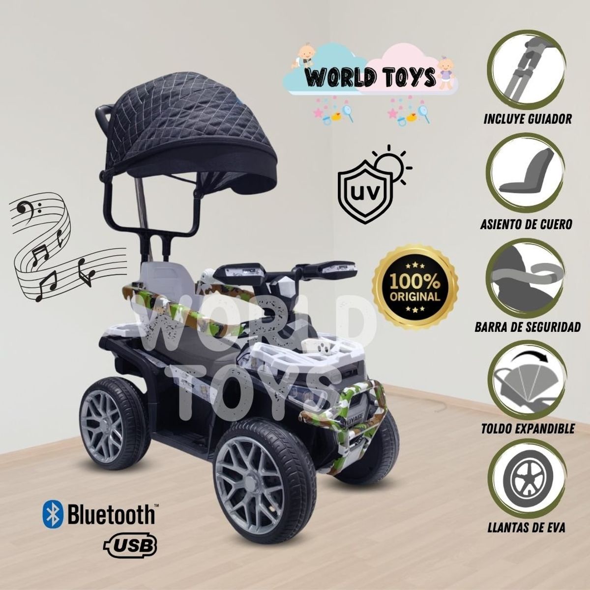 CONFORT - Correpasillo a Batería «TERRA FORCE» con Bluetooth Gray