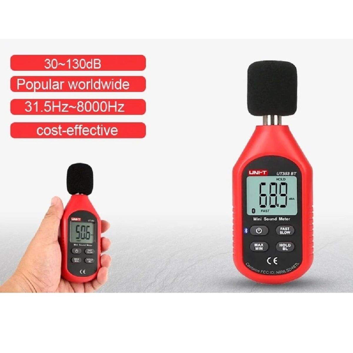 GENERICO - Medidor de Sonido Sonómetro Ruido Decibelimetro UNI-T UT-353