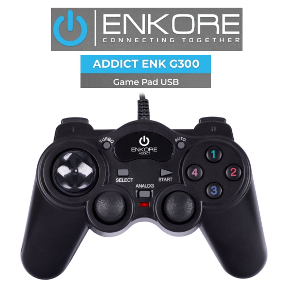 ENKORE - Joystick Mando Gamepad ADDICT ENK G300 USB para PC y Laptop ENKORE