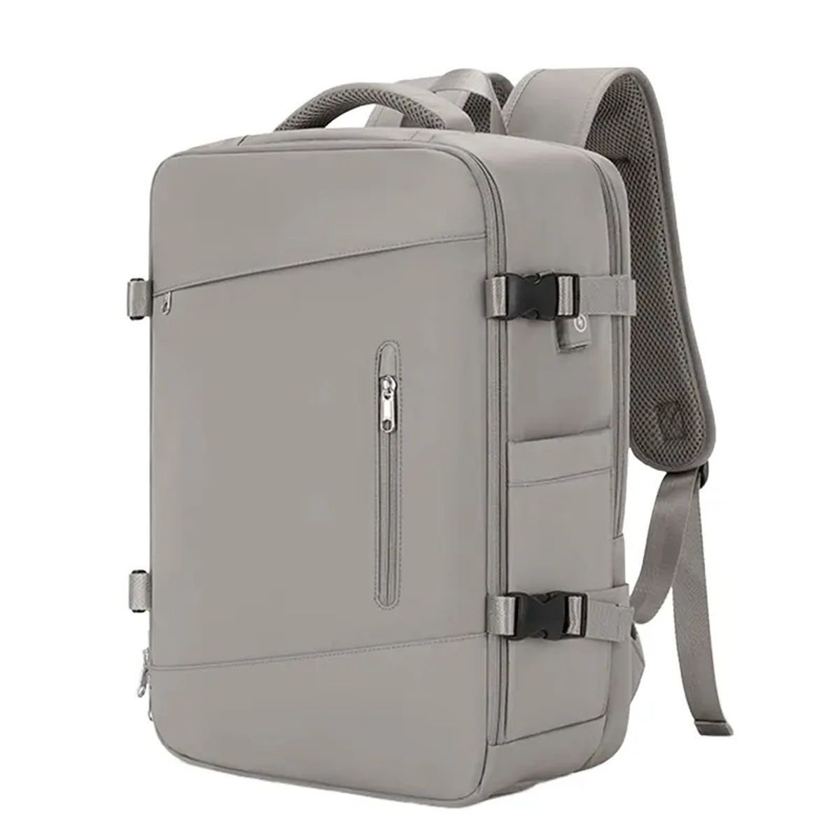 GENERICO - Mochila Viajera Cabinera Compartimiento Laptop Gris