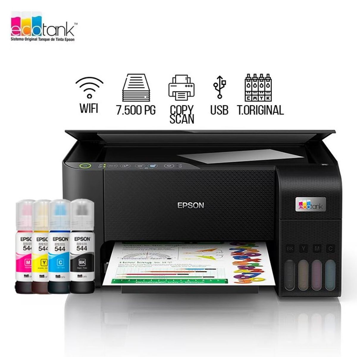 EPSON - IMPRESORA MULTIFUNCIONAL EPSON ECOTANK L3250 WI-FI C11CJ67304