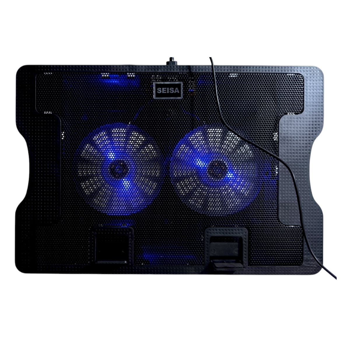 SEISA - Cooler - Soporte de enfriamiento doble ventilador para laptop
