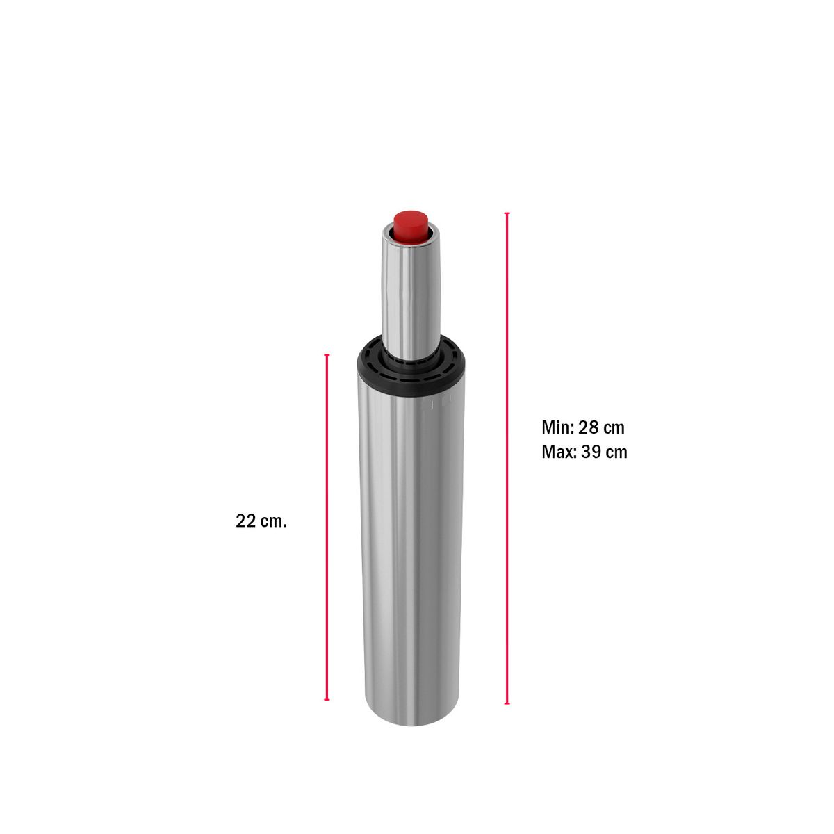 OFIDEAS - Pistón Neumático Gas Para Silla De Oficina Cromado Ofideas