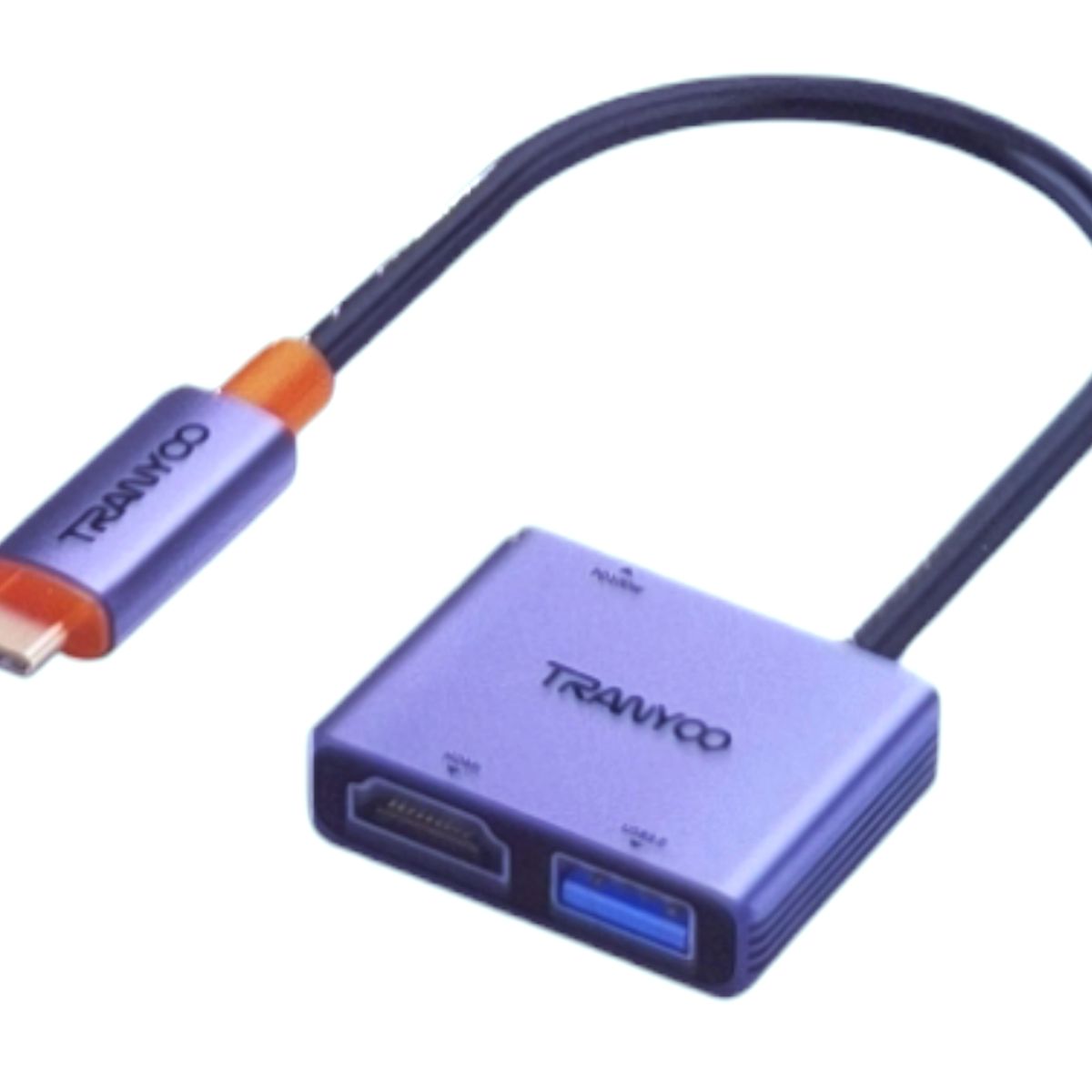 TRANYOO - Adaptador Tipo C 3 en 1: HDMI + USB3.0 + Tipo C