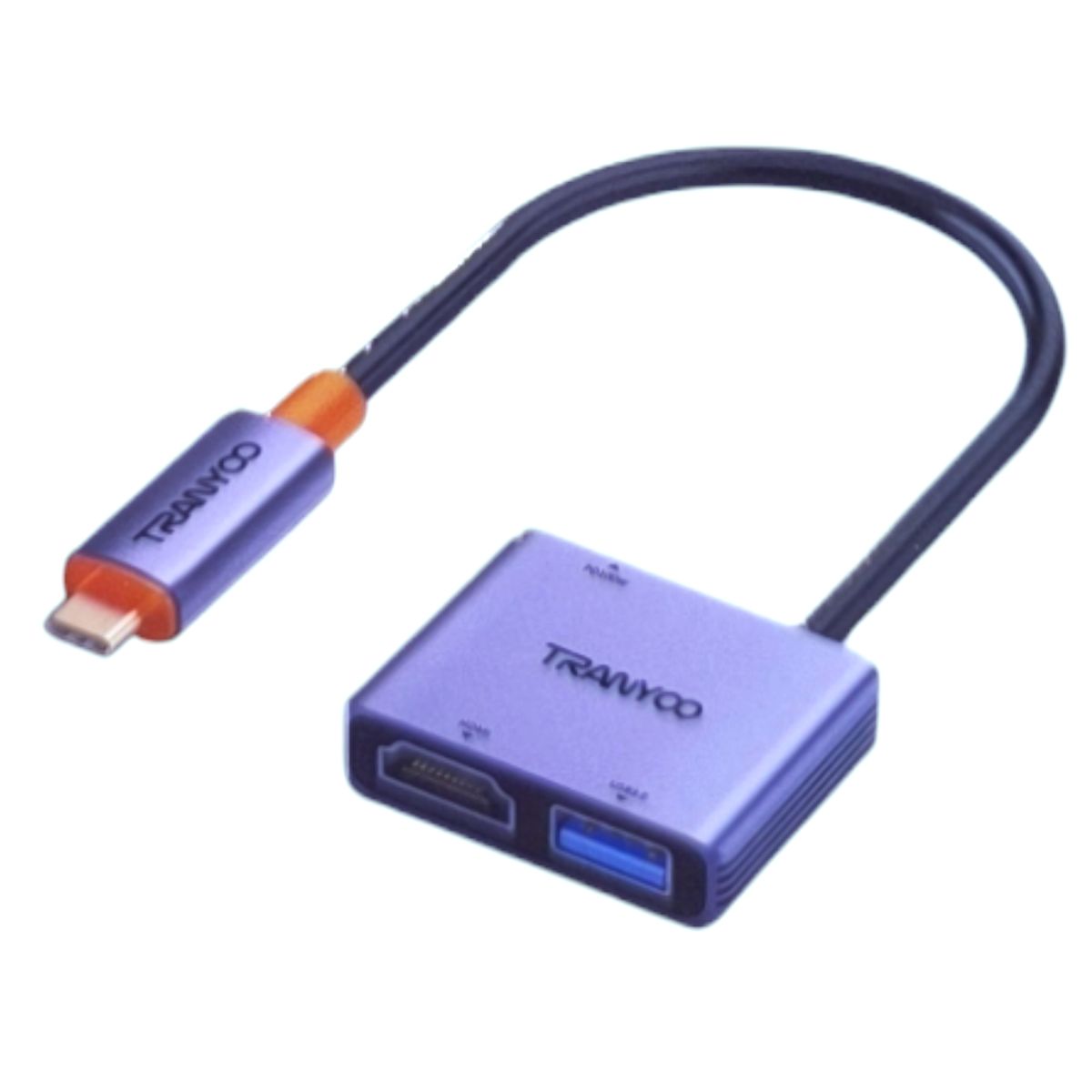 TRANYOO - Adaptador Tipo C 3 en 1: HDMI + USB3.0 + Tipo C