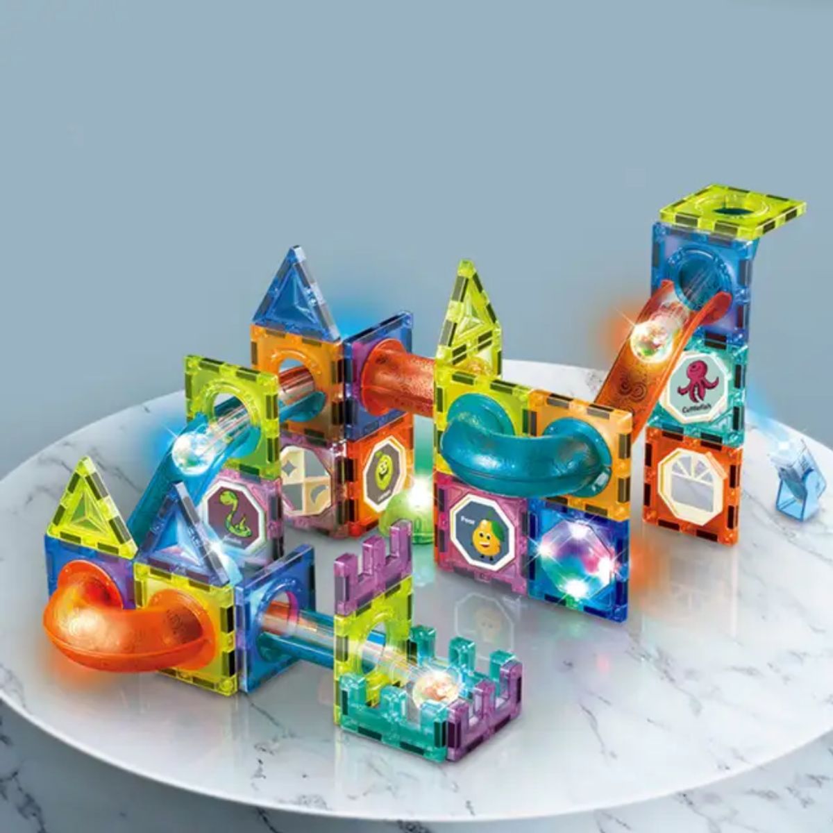 GENERICO - Bloques didacticos castillos magnéticos Led