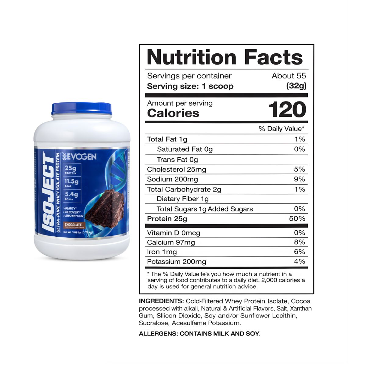 EVOGEN - IsoJect 3.88 LB Proteina Isolate Evogen - Chocolate