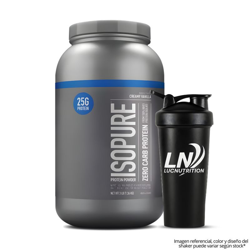 GENERICO - Isopure Zero Carb 3 lb / Proteina Isolatada Isopure - Creamy Vanilla + Shaker