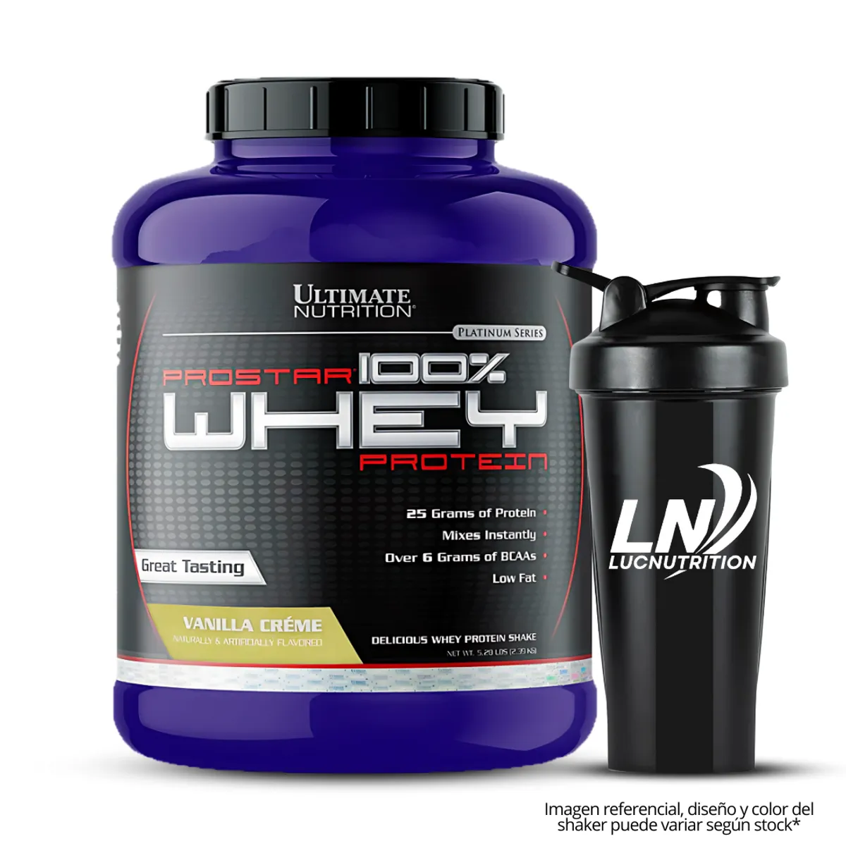 ULTIMATE NUTRITION - Prostar 100% Whey 5 Lb Vainilla Crema + shaker