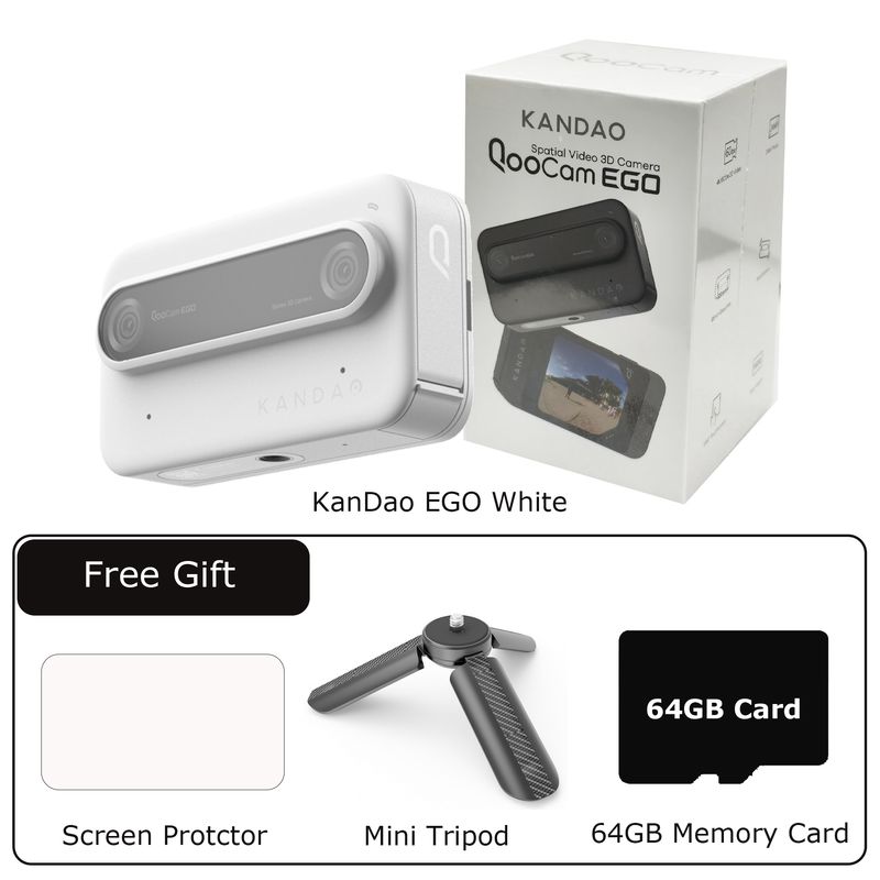 KANDAO - Cámara 3D de vídeo espacial KanDao EGO Blanco - Only Camera