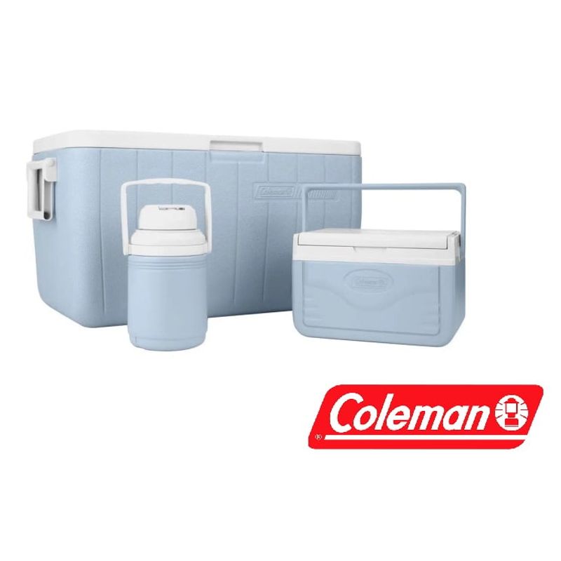 COLEMAN - Cooler Coleman Combo 48qt  5qt  botella pliquido Color Celeste