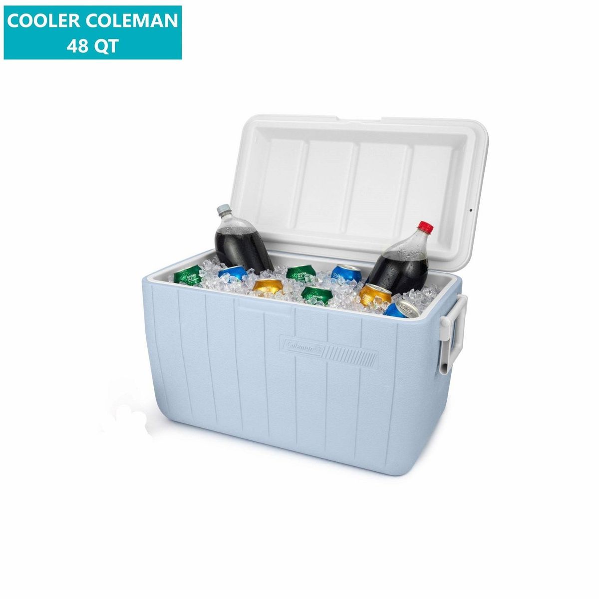COLEMAN - Cooler Coleman Combo 48qt  5qt  botella pliquido Color Celeste