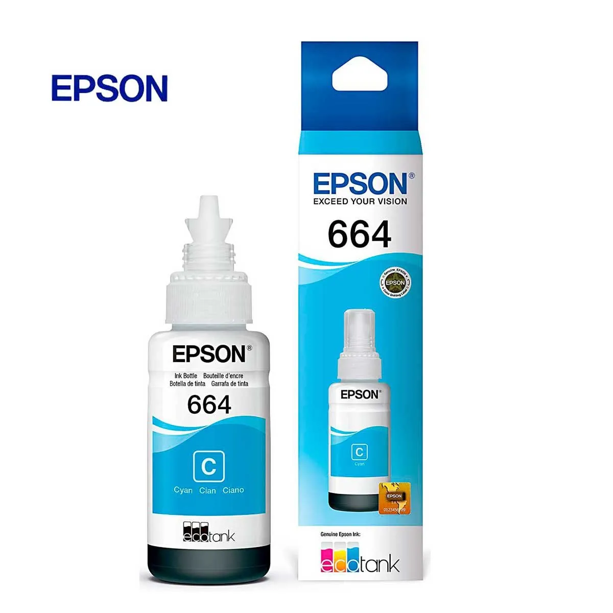 EPSON - Botella Tinta Epson T664220 Al Cian