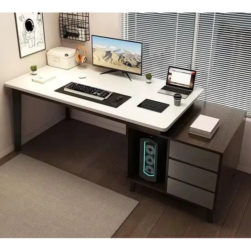 DMUEBLES - DM ESCRITORIO EXCELL DE 160 CM - BLANCO/NOGAL