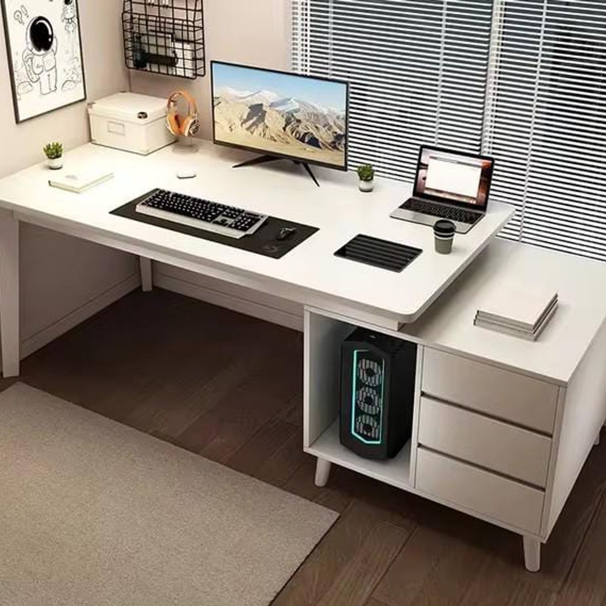 DMUEBLES - DM ESCRITORIO EXCELL DE 160 CM - BLANCO