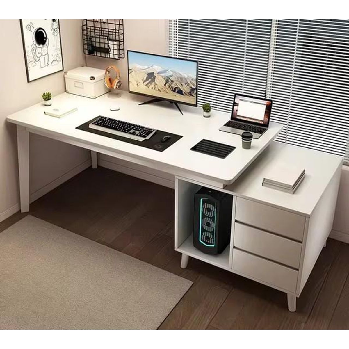 DMUEBLES - DM ESCRITORIO EXCELL DE 160 CM - BLANCO