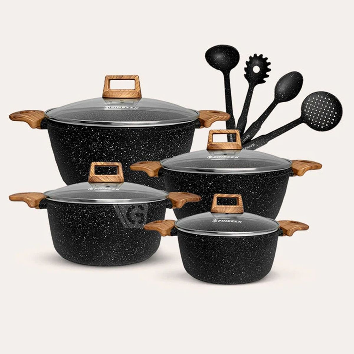 FINEZZA - Juego de Ollas de Finezza Ultragranito FZ-X1716M de 12 Pzs.