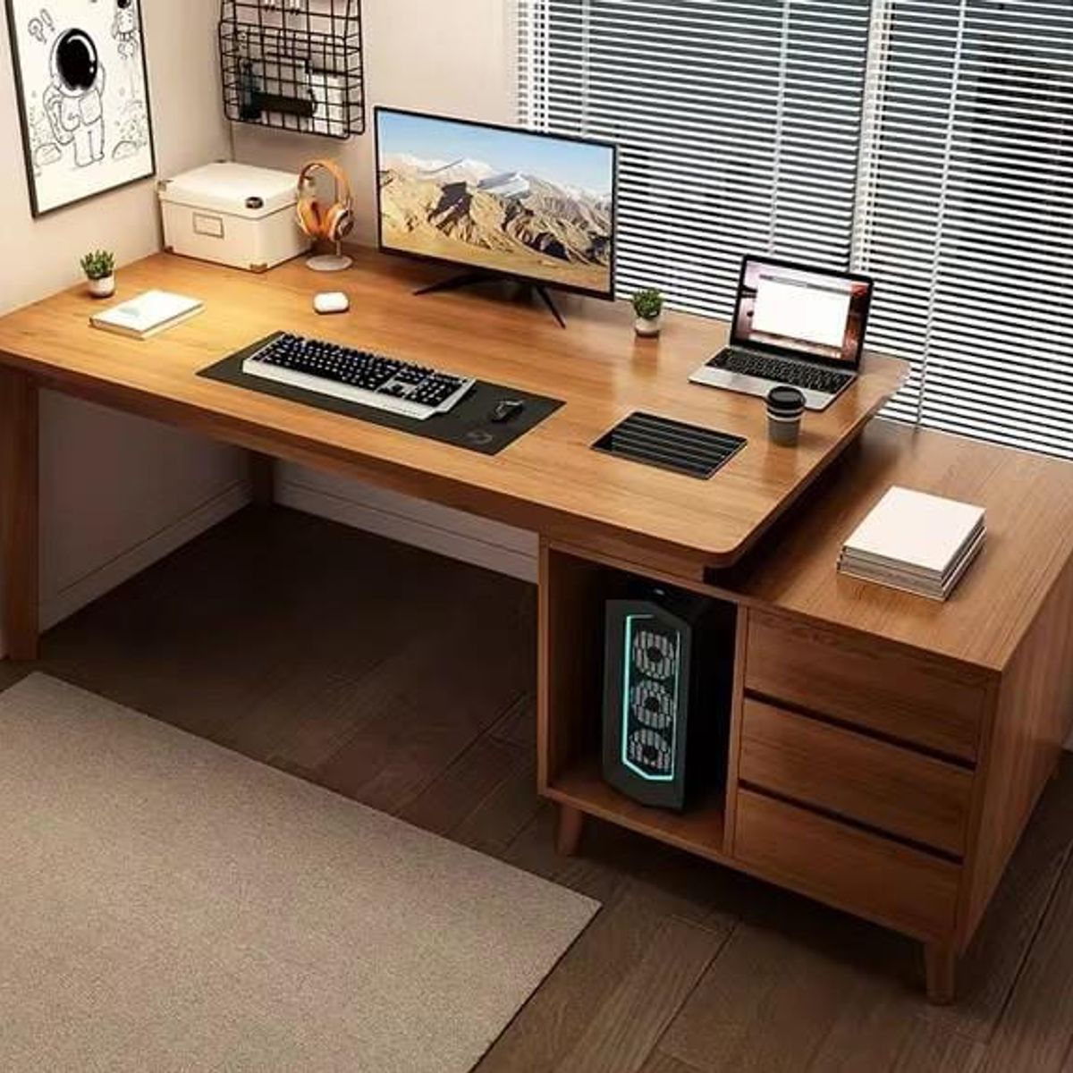 DMUEBLES - DM ESCRITORIO EXCELL DE 160 CM - CEDRO