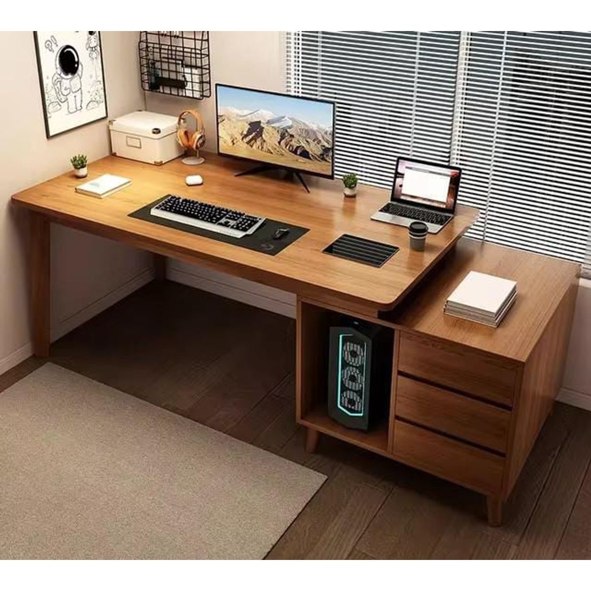 DMUEBLES - DM ESCRITORIO EXCELL DE 160 CM - CEDRO