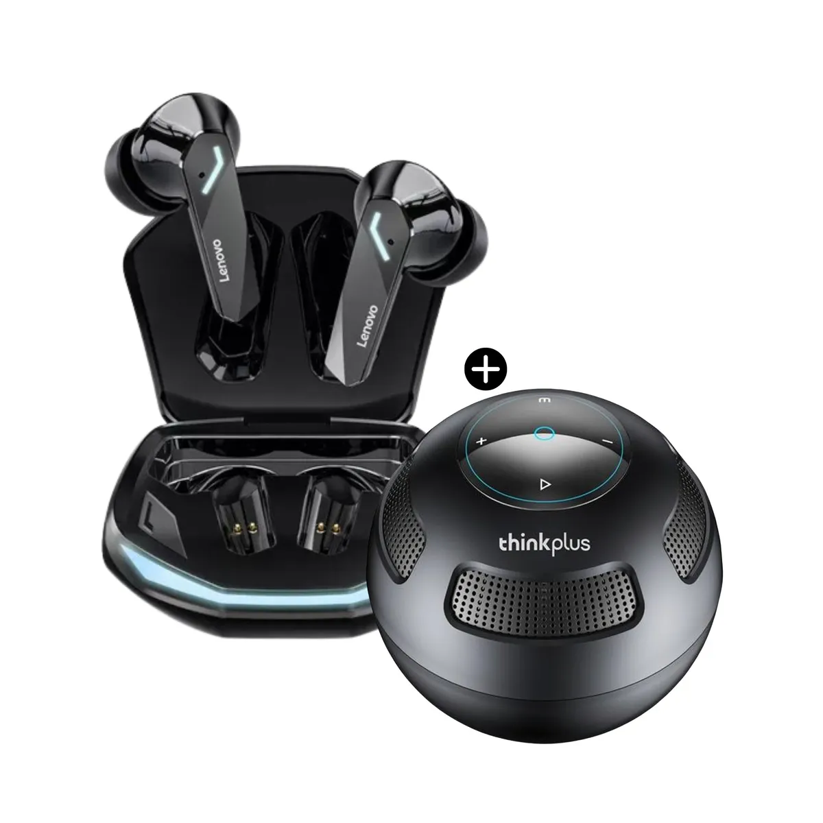 LENOVO - Audifono Bluetooth Lenovo GM2 Pro+Parlante Lenovo Bluetooth TS5