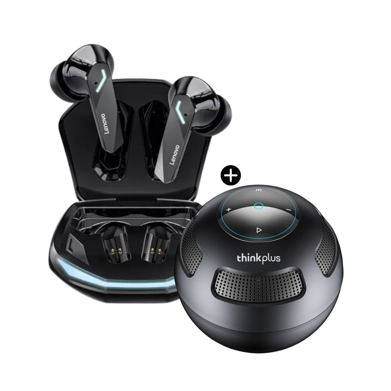 LENOVO - Audifono Bluetooth Lenovo GM2 Pro+Parlante Lenovo Bluetooth TS5