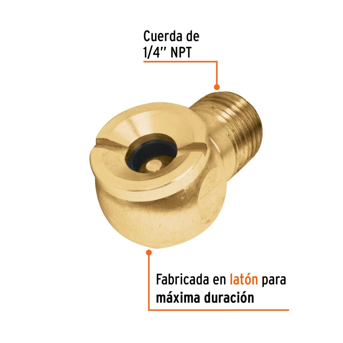 TRUPER - Manguera para compresora 10m + Cabeza infladora macho cuerda 14