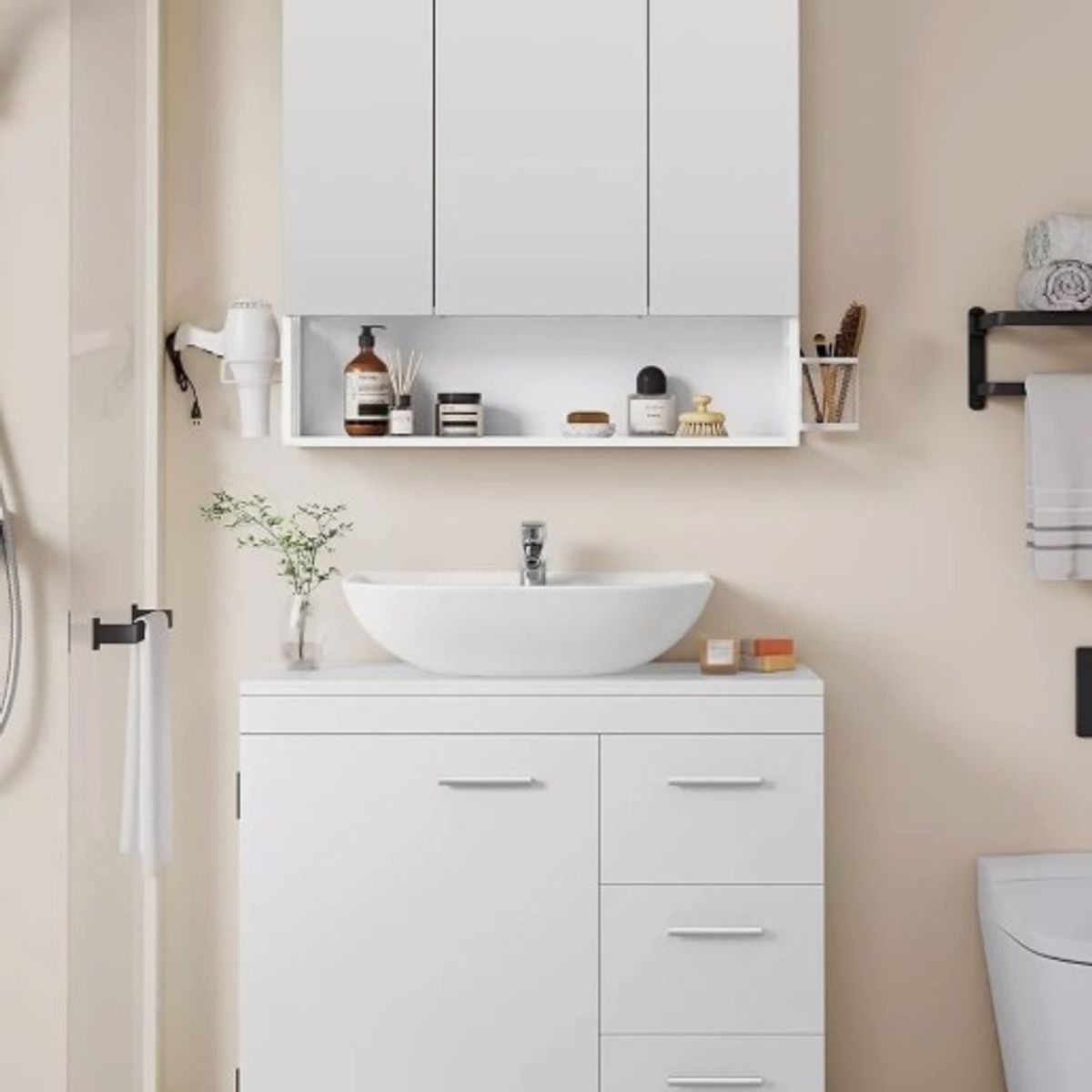 NACION MUEBLES - Gabinete moderno de 3 cajones NM