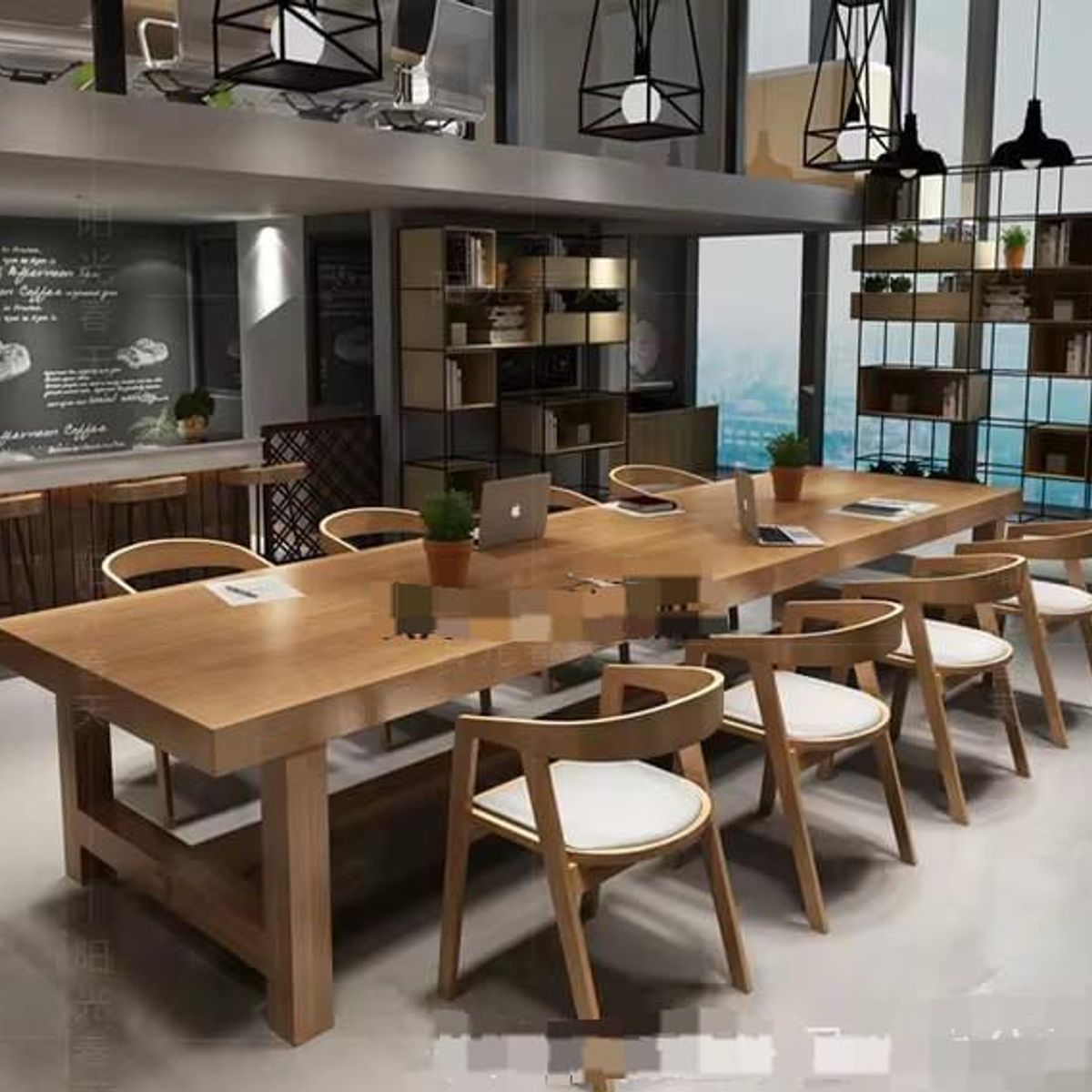 DMUEBLES - DM MESA CONFERENCIA PRIMU 300 CM + SILLONES - BLANCO