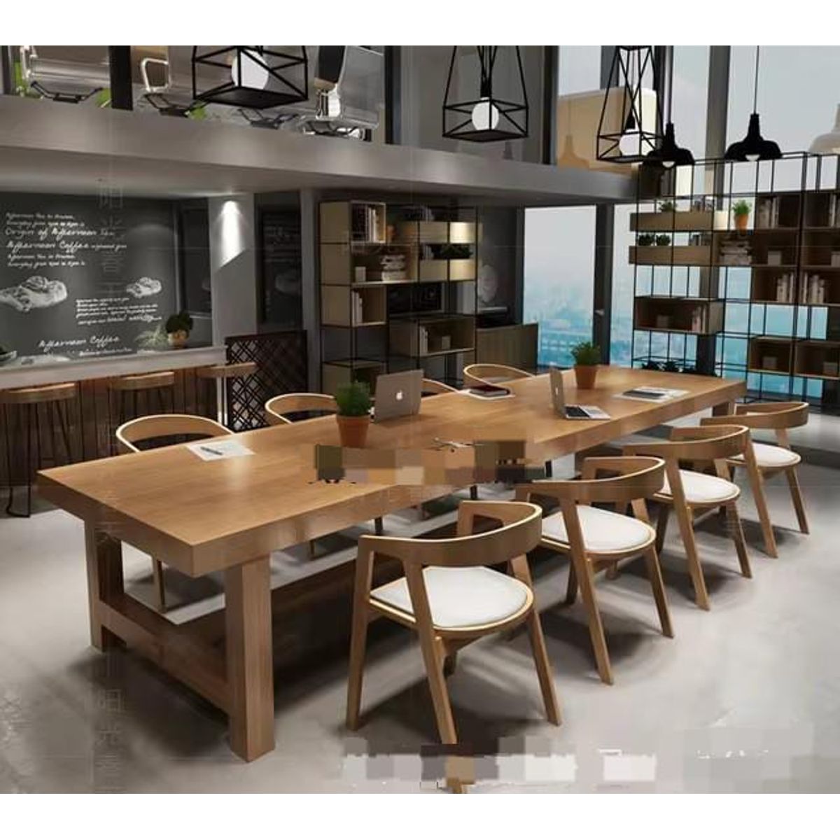 DMUEBLES - DM MESA CONFERENCIA PRIMU 300 CM + SILLONES - BLANCO