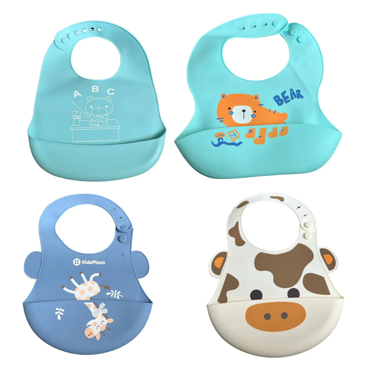 GENERICO - Pack 2 Babero de Silicona para bebe Babero