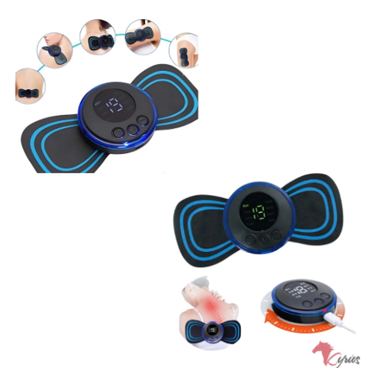 NO LOGO - Mini Masajeador Portátil Eléctrico Modelo Parche