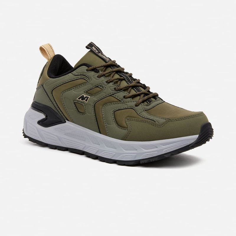 NEW ATHLETIC - Zapatillas New Athletic Outdoor Trex76 Verde Militar Con Gris Hombre