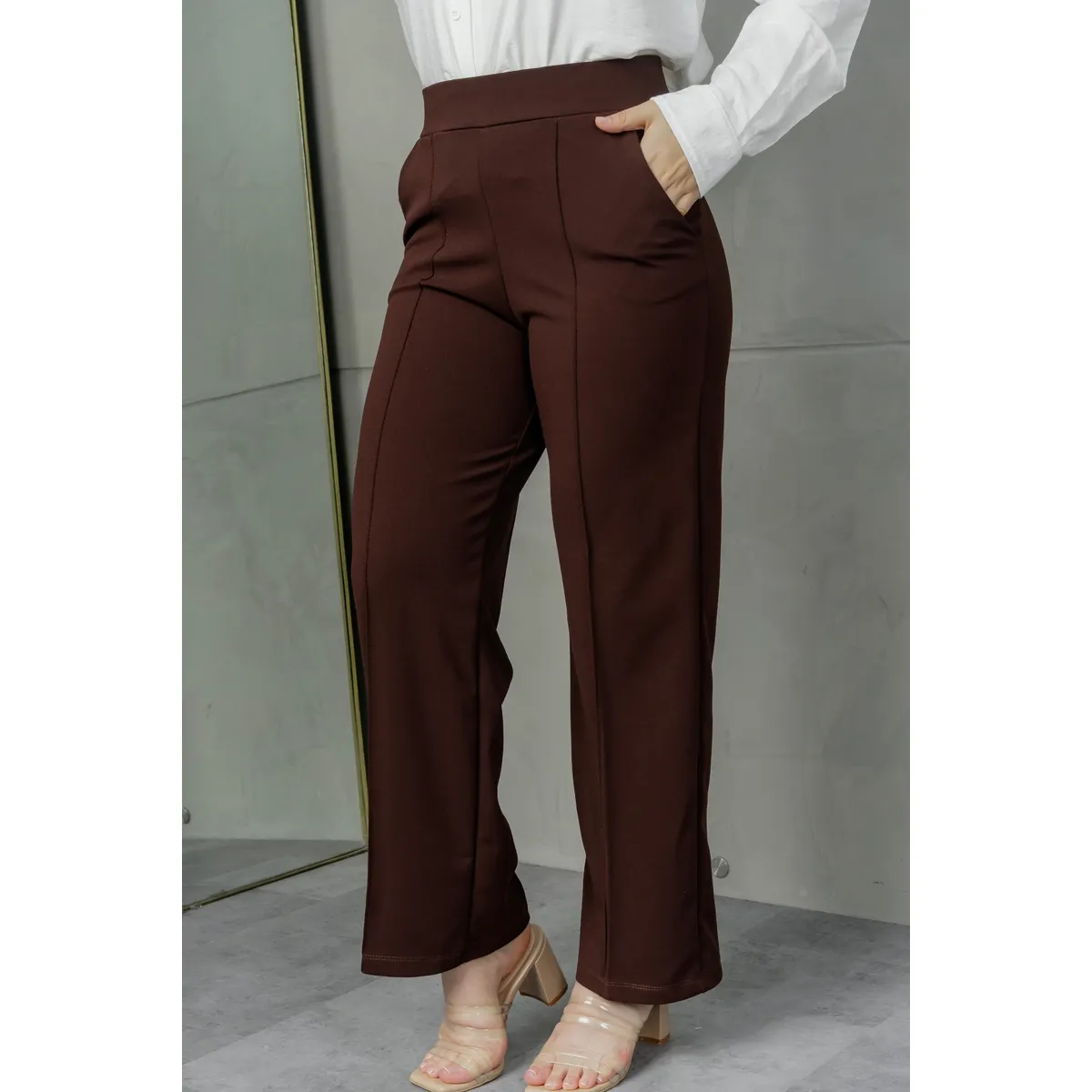 GENERICO - Pantalón Palazzo Mujer Tipo Shein