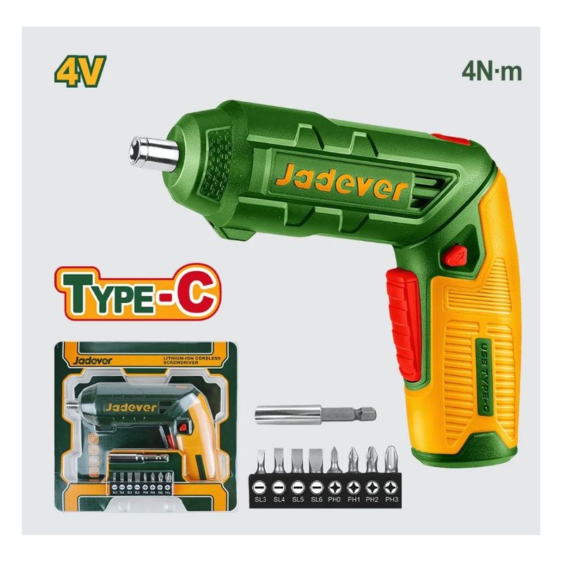 DCA - Destornillador 4V HEX 14” 240RPM Torque 4NM