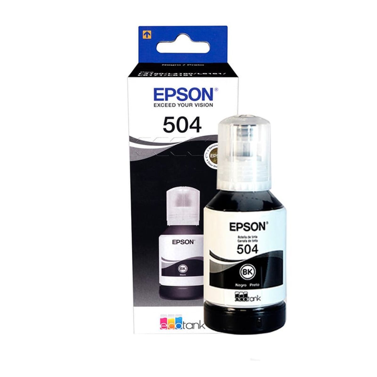 EPSON - Botella de tinta EPSON T504 color negro contenido 127m