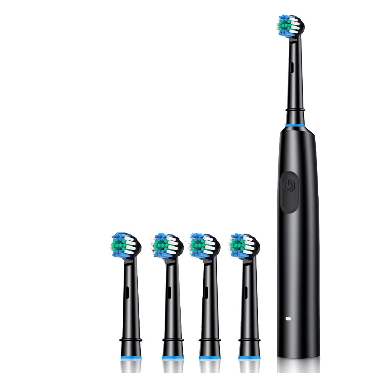 GENERICO - Cepillo de Dientes Eléctrico Giratorio Recargable Negro