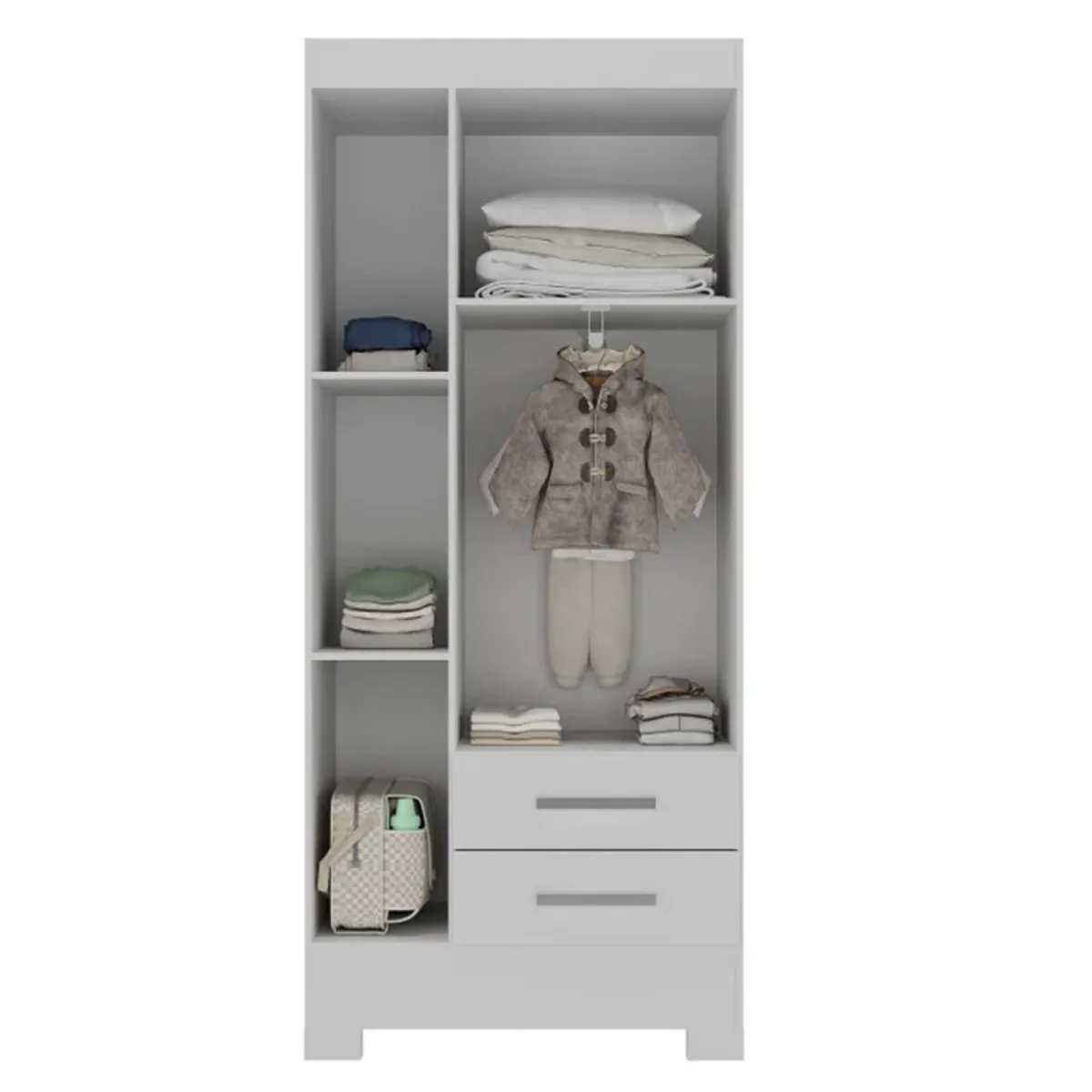 GENERICO - Ropero Moderno Margulus  Blanco R&R MUEBLES