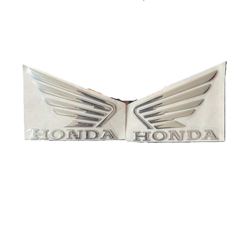 GENERICO - LOGO HONDA 3D PLATEADO PARA MOTOCICLETA
