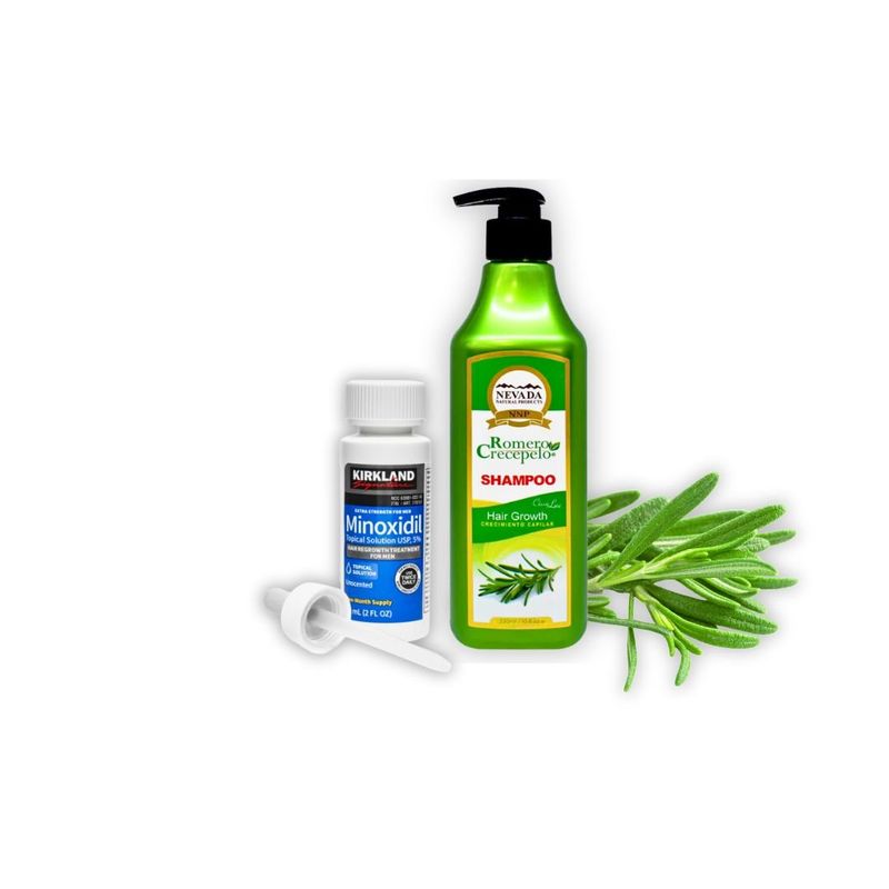 NEVADA NATURAL PRODUCTS - Pack Anticaida Shampoo Romero 320ml+Minoxidil
