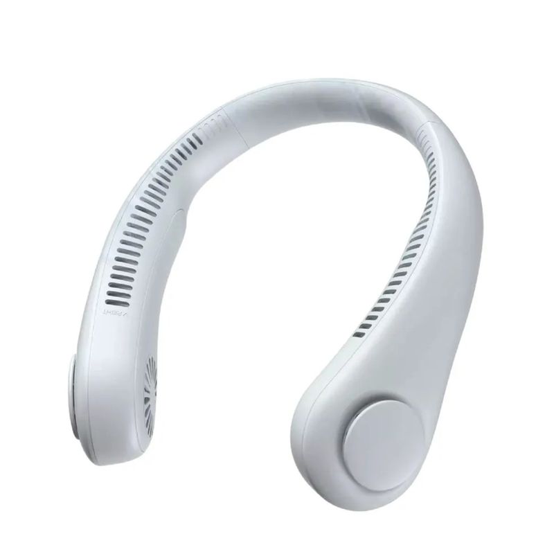 GENERICO - VENTILADOR DE CUELLO PORTATIL BLANCO RECARGABLE