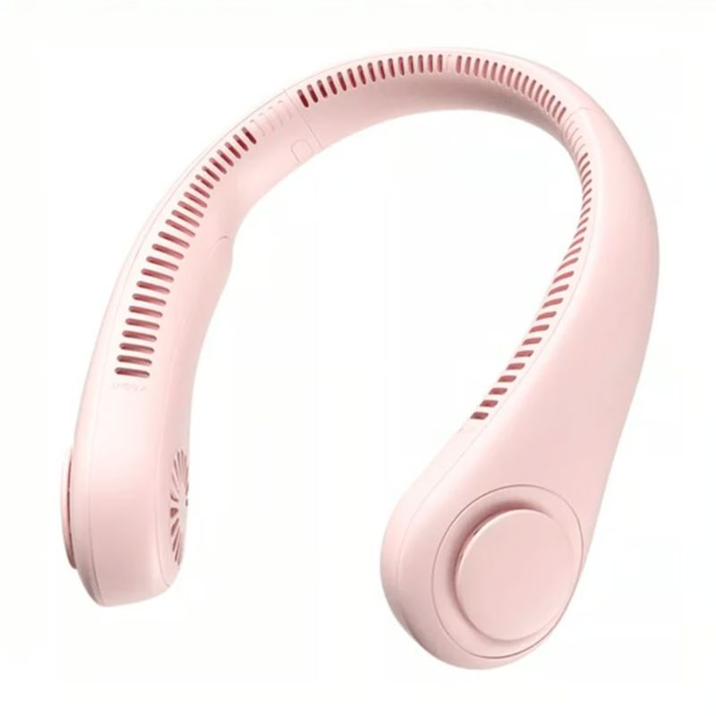 GENERICO - VENTILADOR DE CUELLO PORTATIL ROSA RECARGABLE