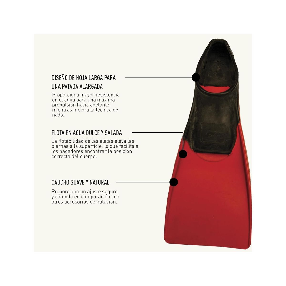 FINIS - Aletas Finis Flotantes largas Adulto Black Red XL 42-44