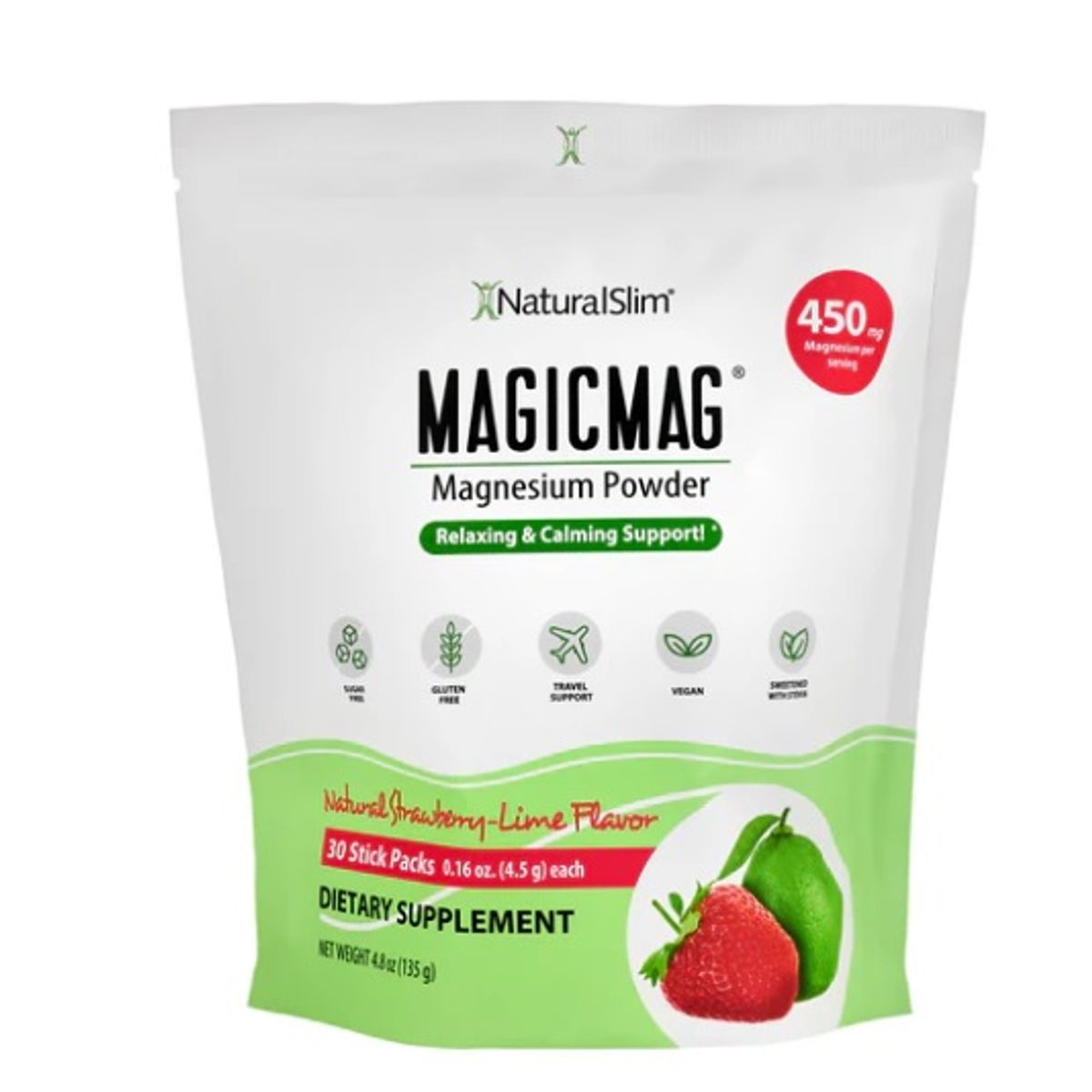 NATURALSLIM - MagicMag Stick Packs Travel Citrato de Magnesio - NaturalSlim