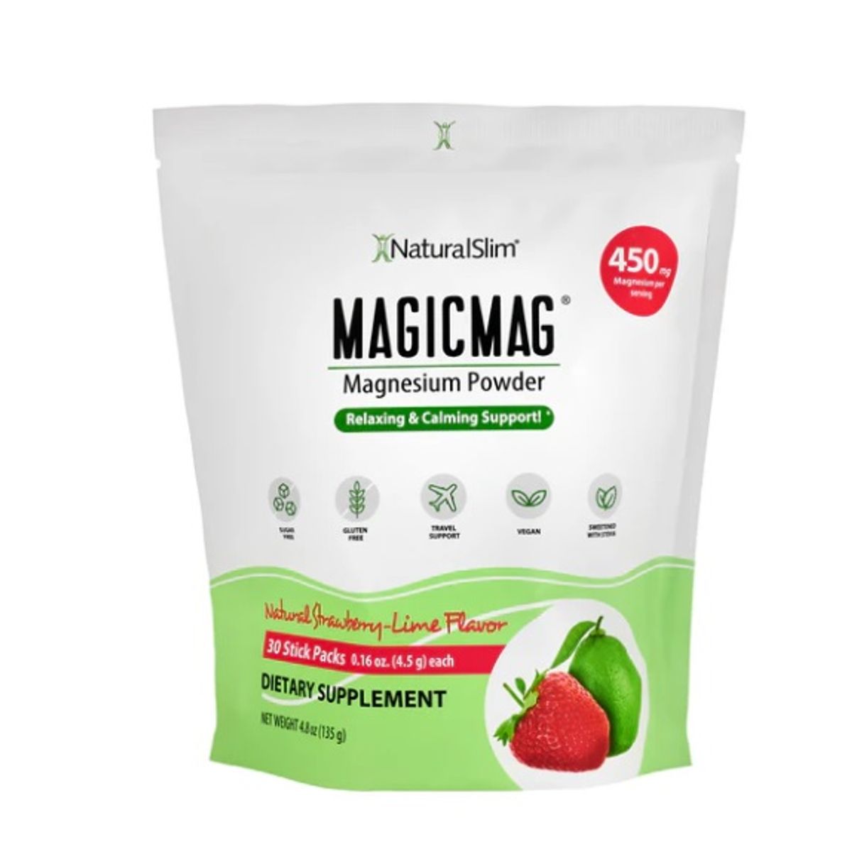 NATURALSLIM - MagicMag Stick Packs Travel Citrato de Magnesio - NaturalSlim